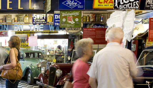 People inside the Cotswold Motoring Museum